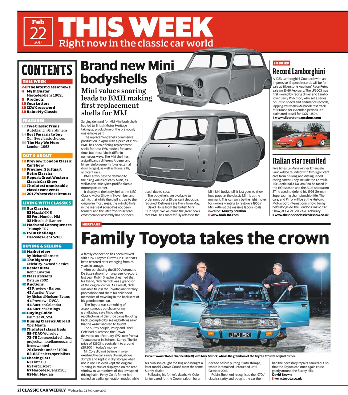 Classic Car Weekly Preview Pages