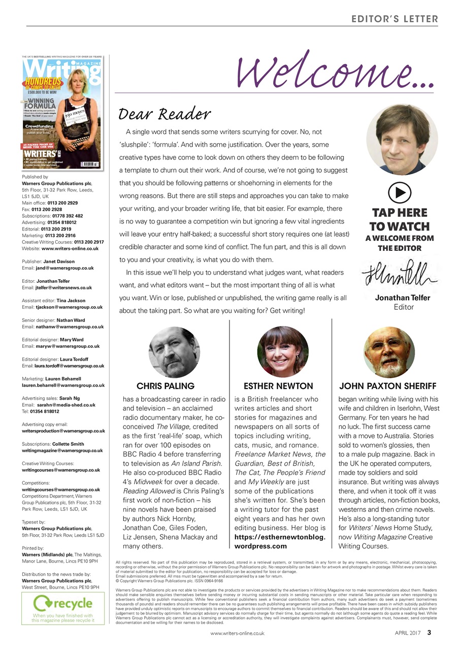 Writing Magazine Preview Pages