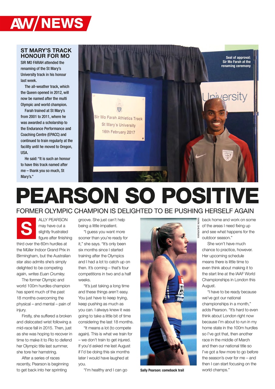 AW – Athletics Weekly Magazine Preview Pages