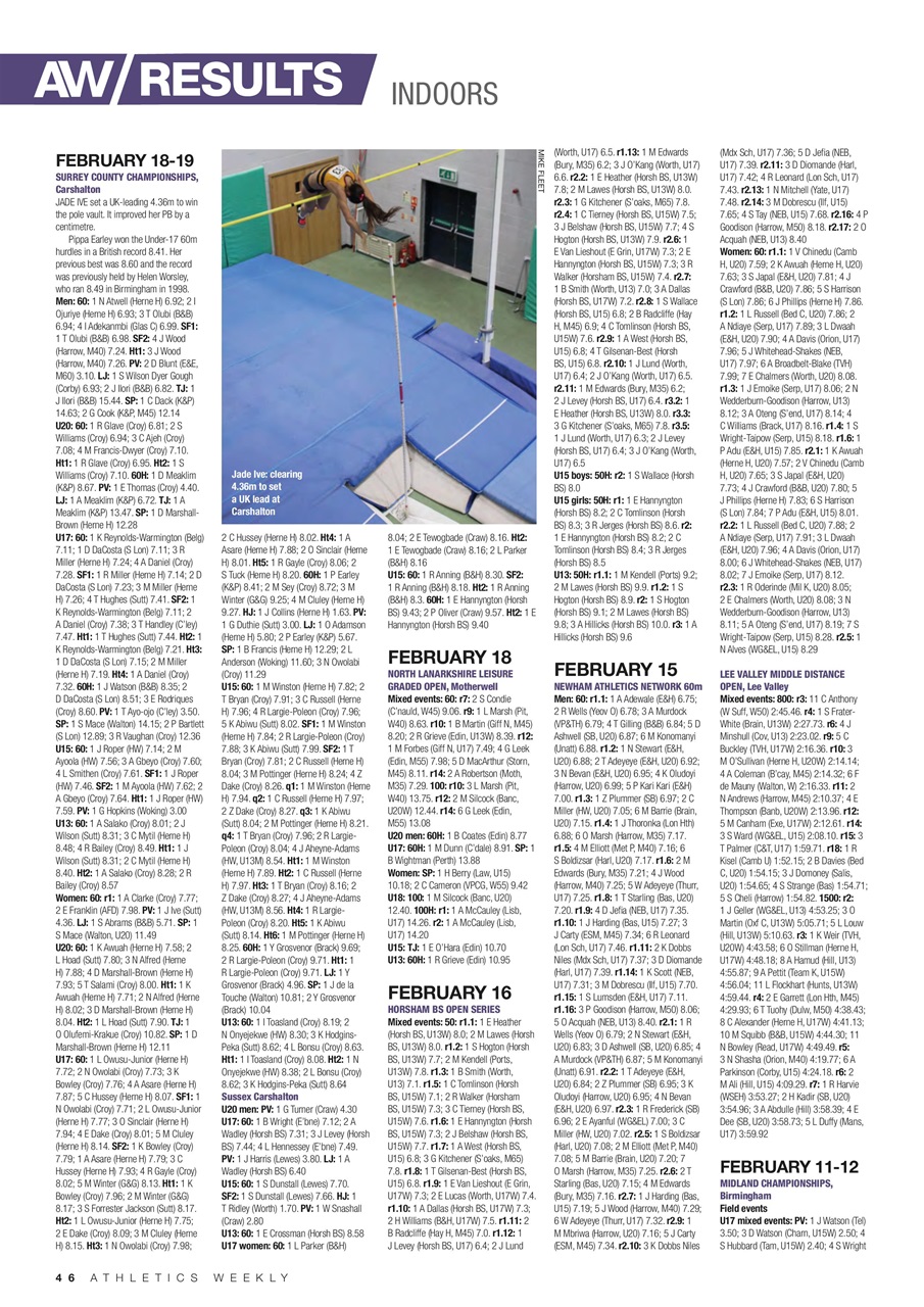 AW – Athletics Weekly Magazine Preview Pages