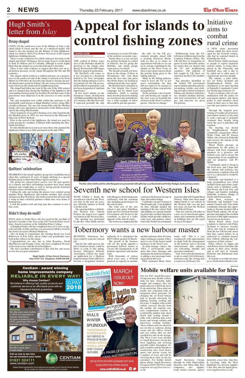 The Oban Times & Lochaber Times Preview Pages