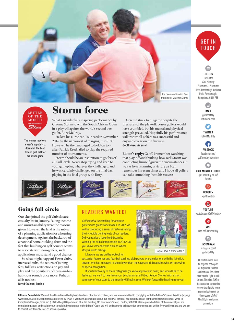 Golf Monthly Preview Pages