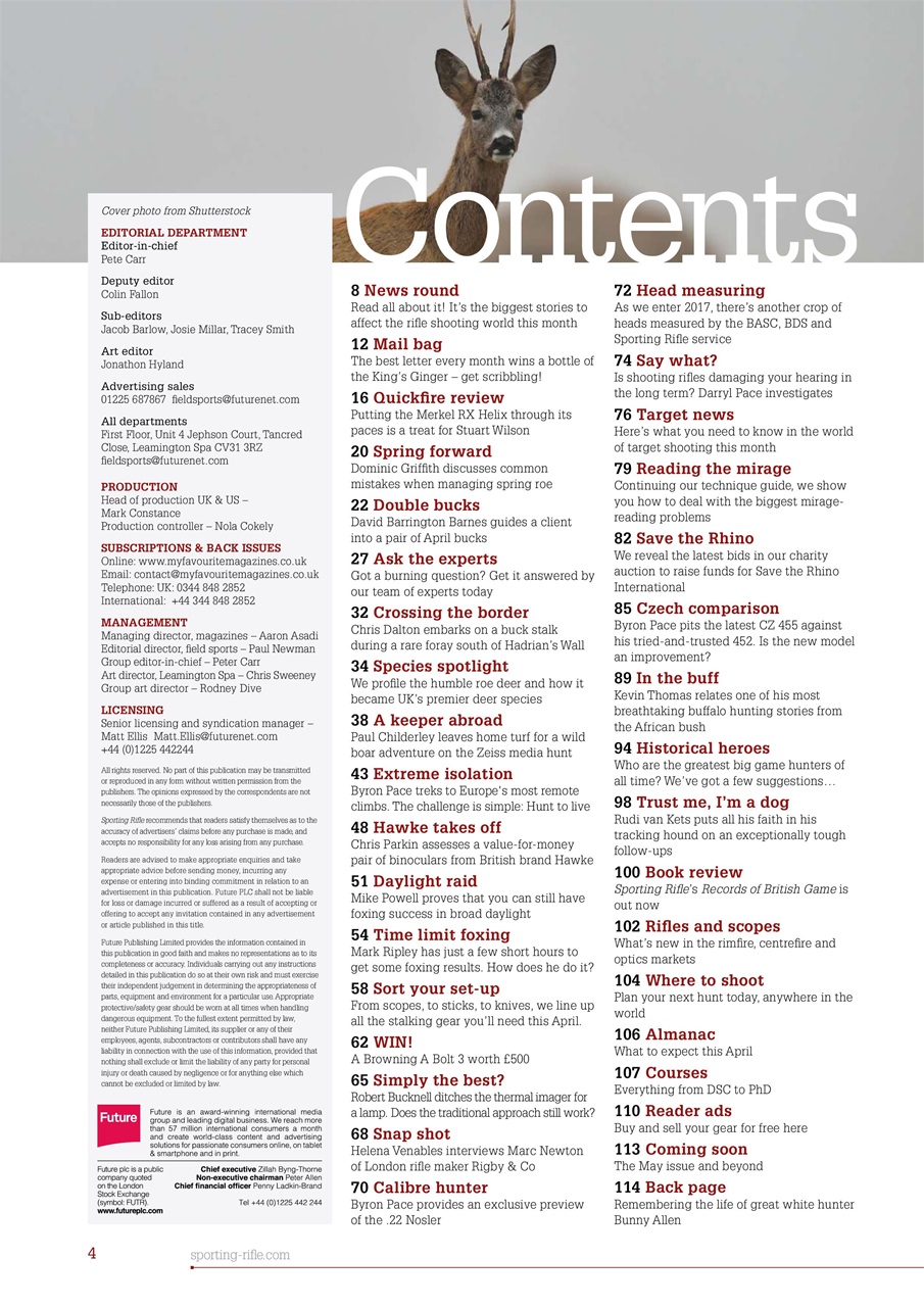 Sporting Rifle Preview Pages