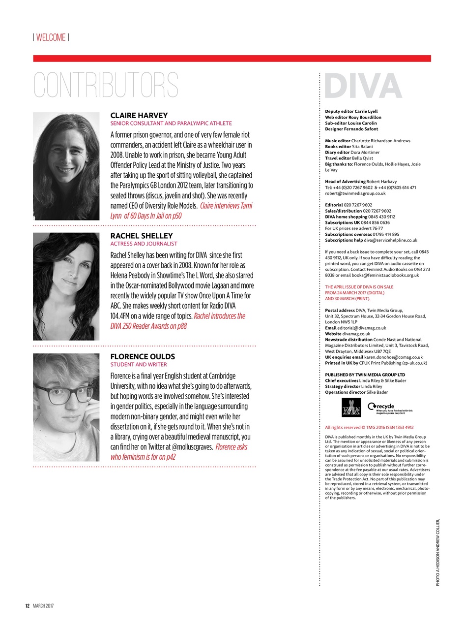 DIVA Magazine Preview Pages