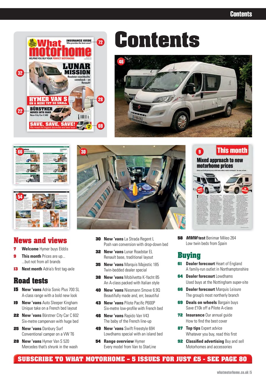 What Motorhome magazine Preview Pages