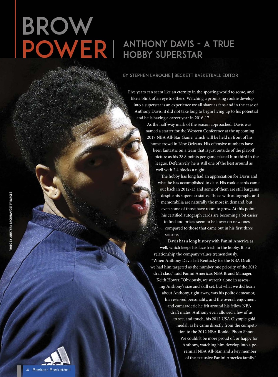 Beckett Basketball Magazine Preview Pages