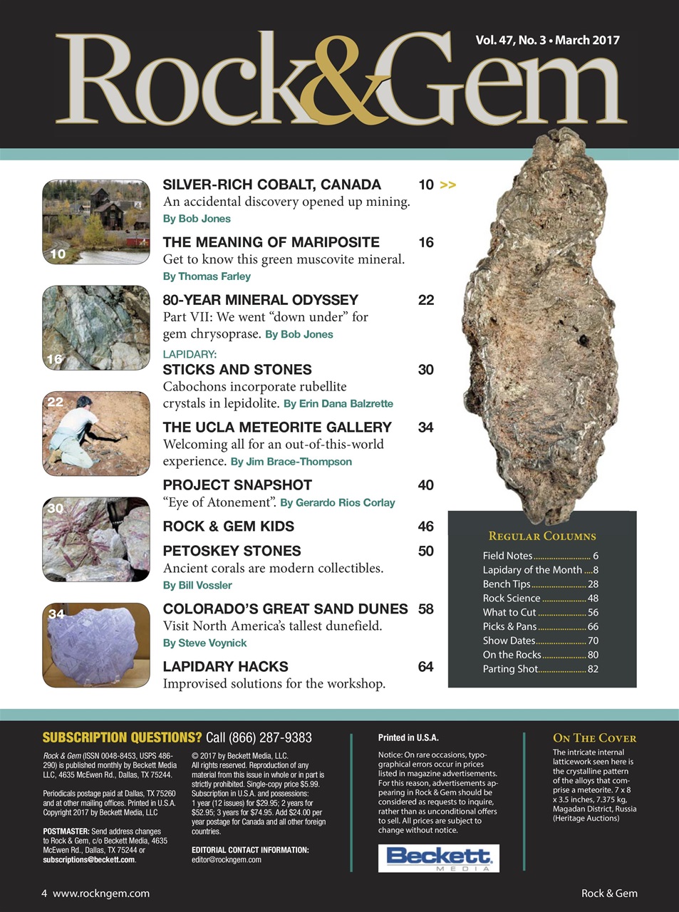 Rock&Gem Magazine Preview Pages