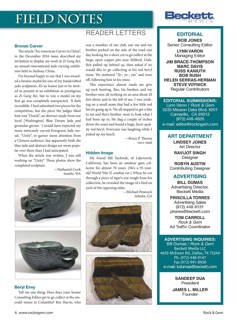 Rock&Gem Magazine Preview Pages