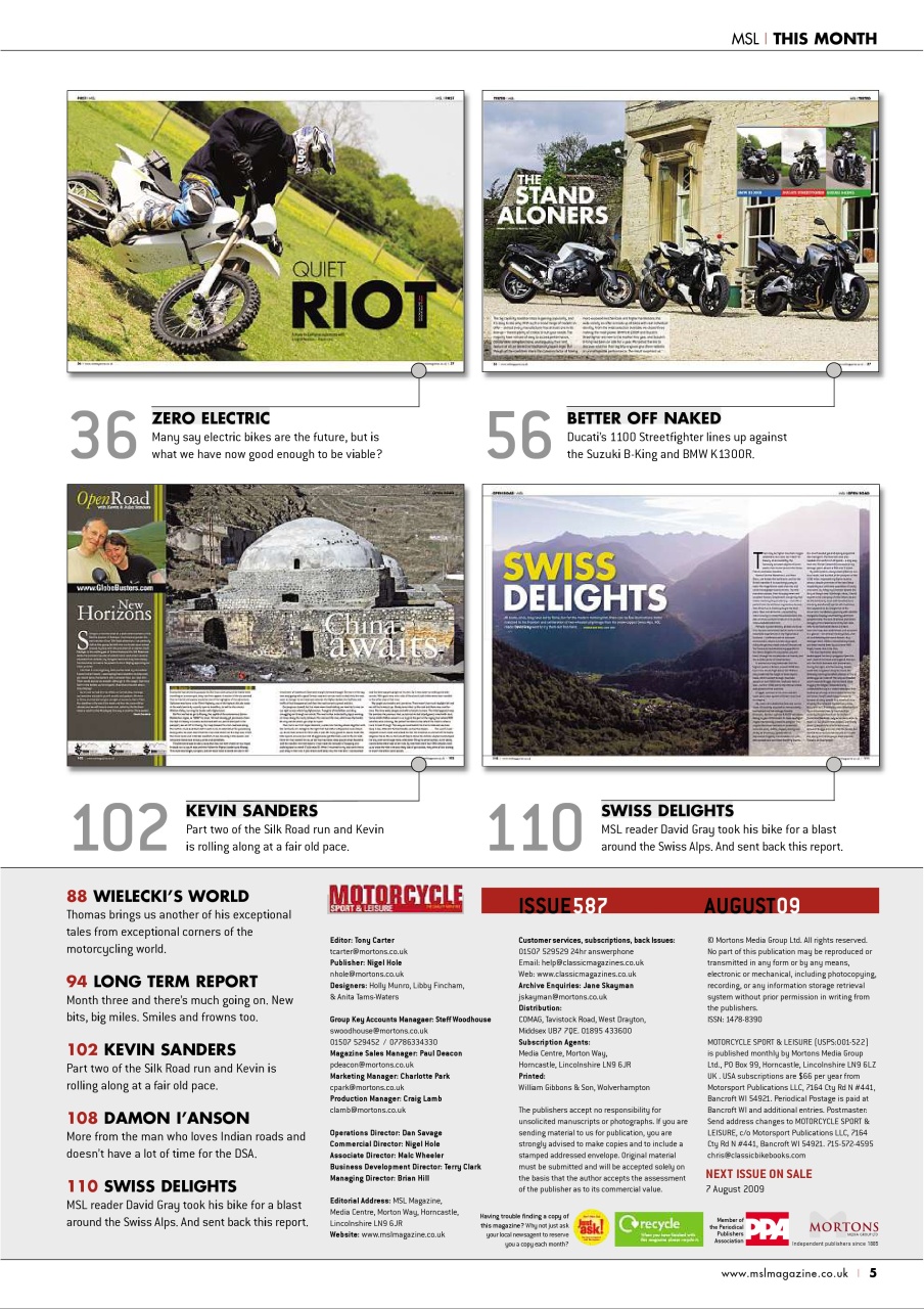 Motorcycle Sport & Leisure Preview Pages