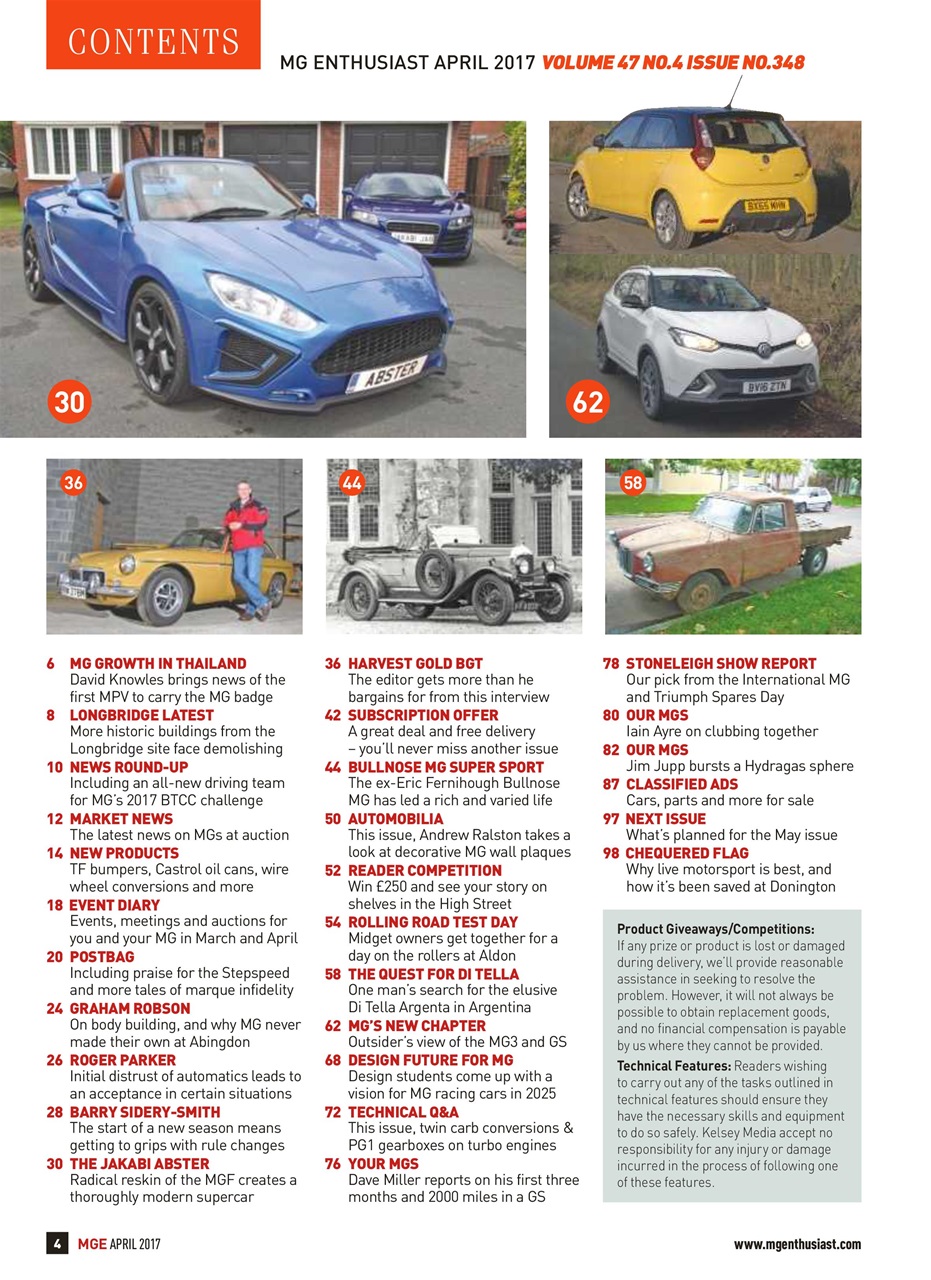 MG Enthusiast Preview Pages