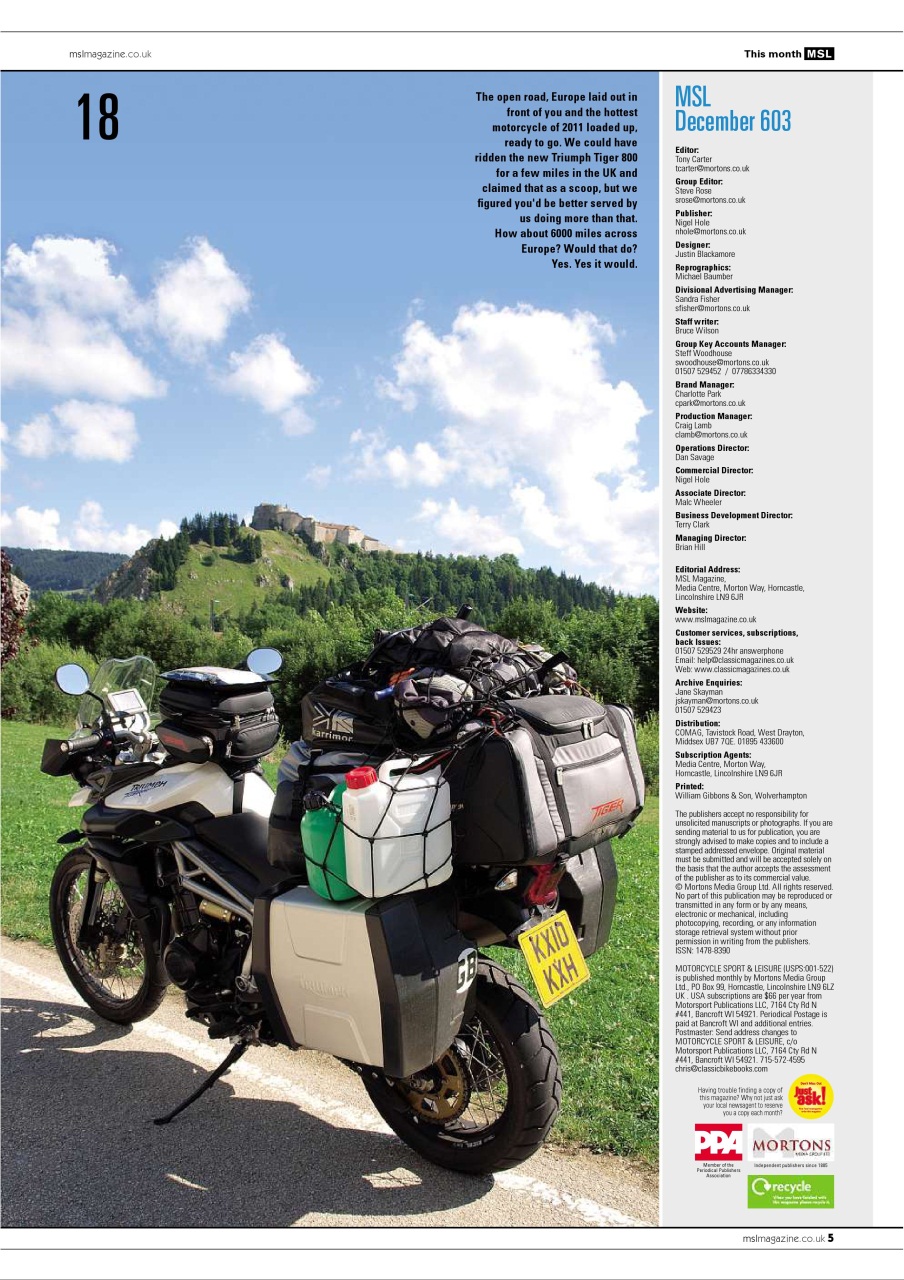 Motorcycle Sport & Leisure Preview Pages