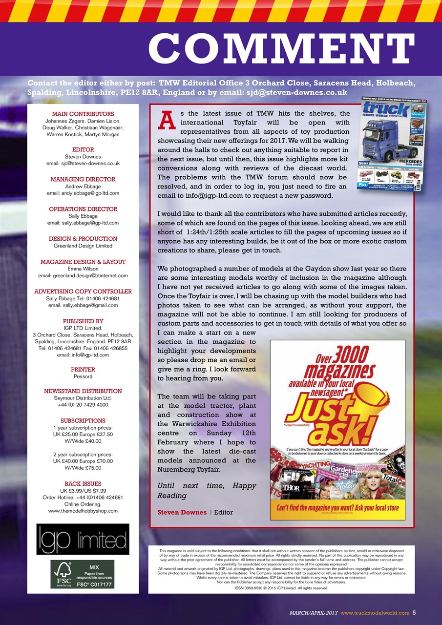 Model Car Truck Motorcycles World Preview Pages