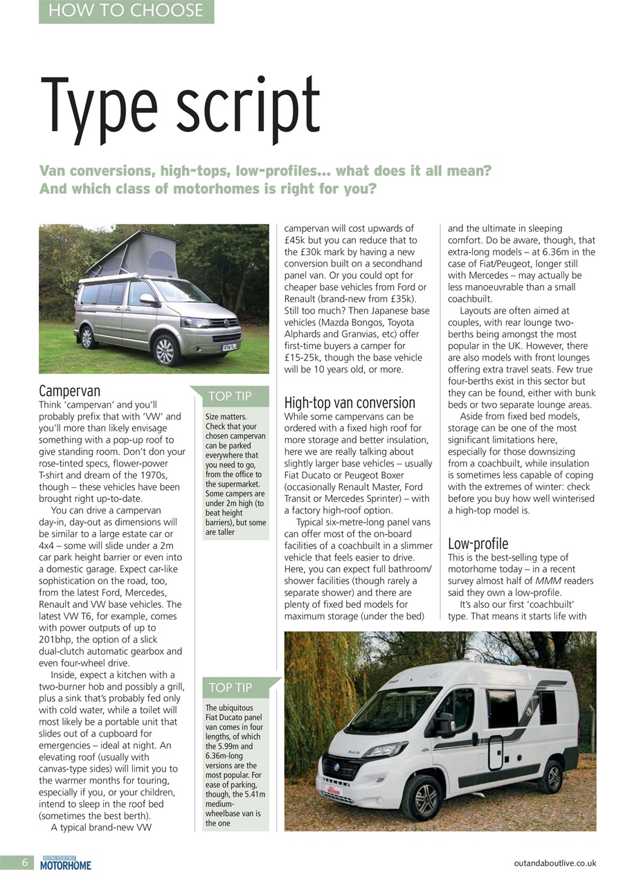 Buying Your Perfect Motorhome Preview Pages