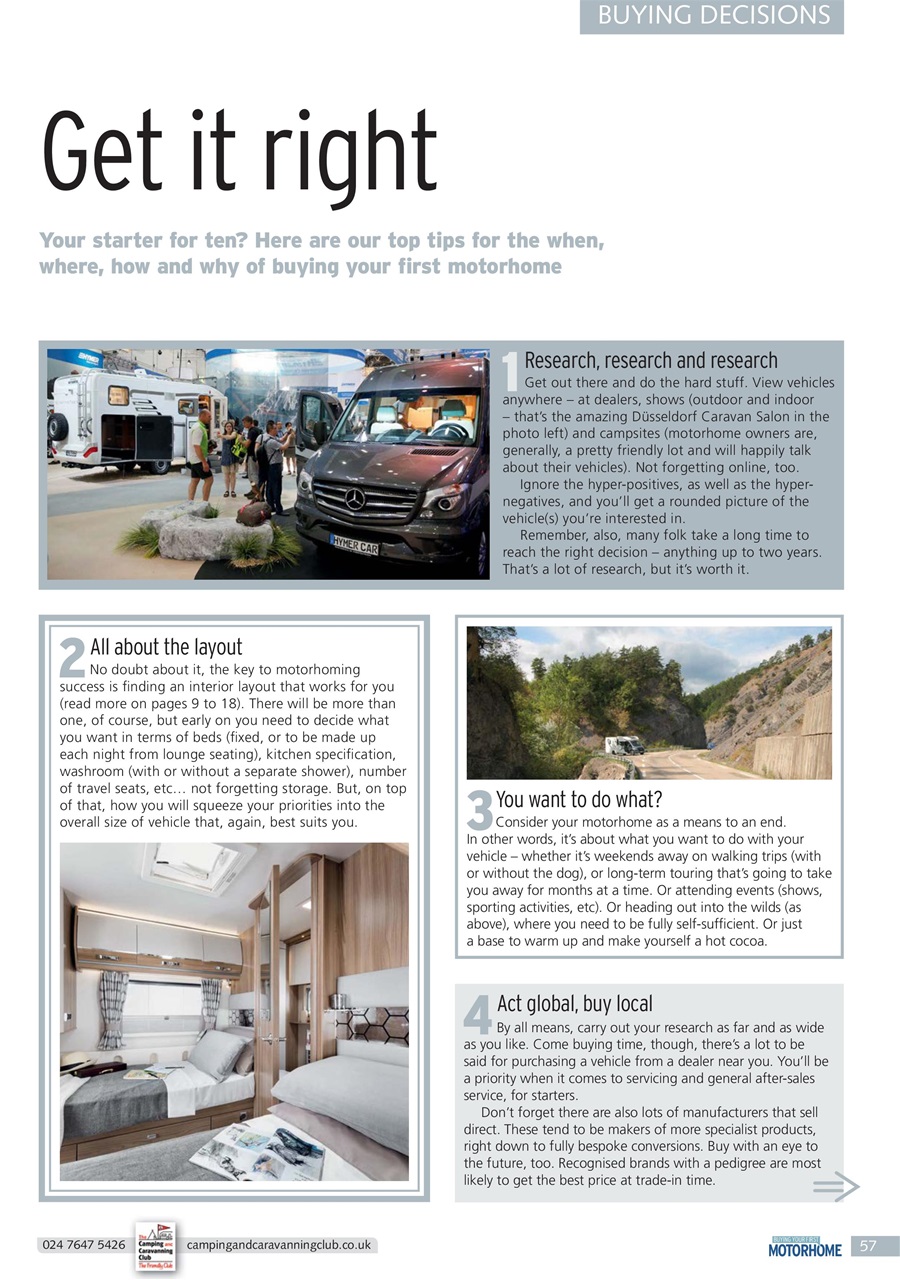 Buying Your Perfect Motorhome Preview Pages