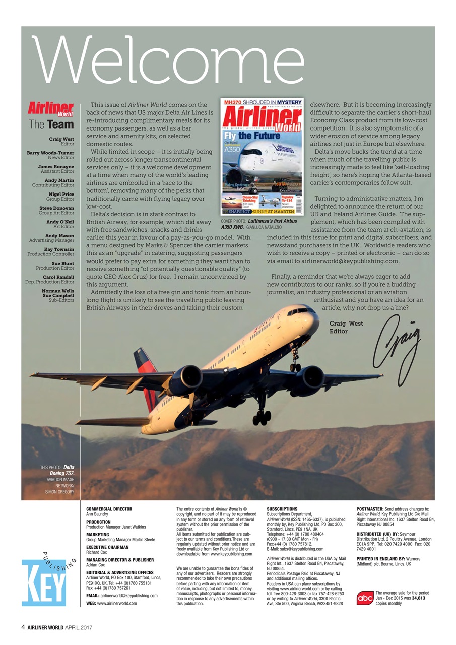Airliner World Preview Pages