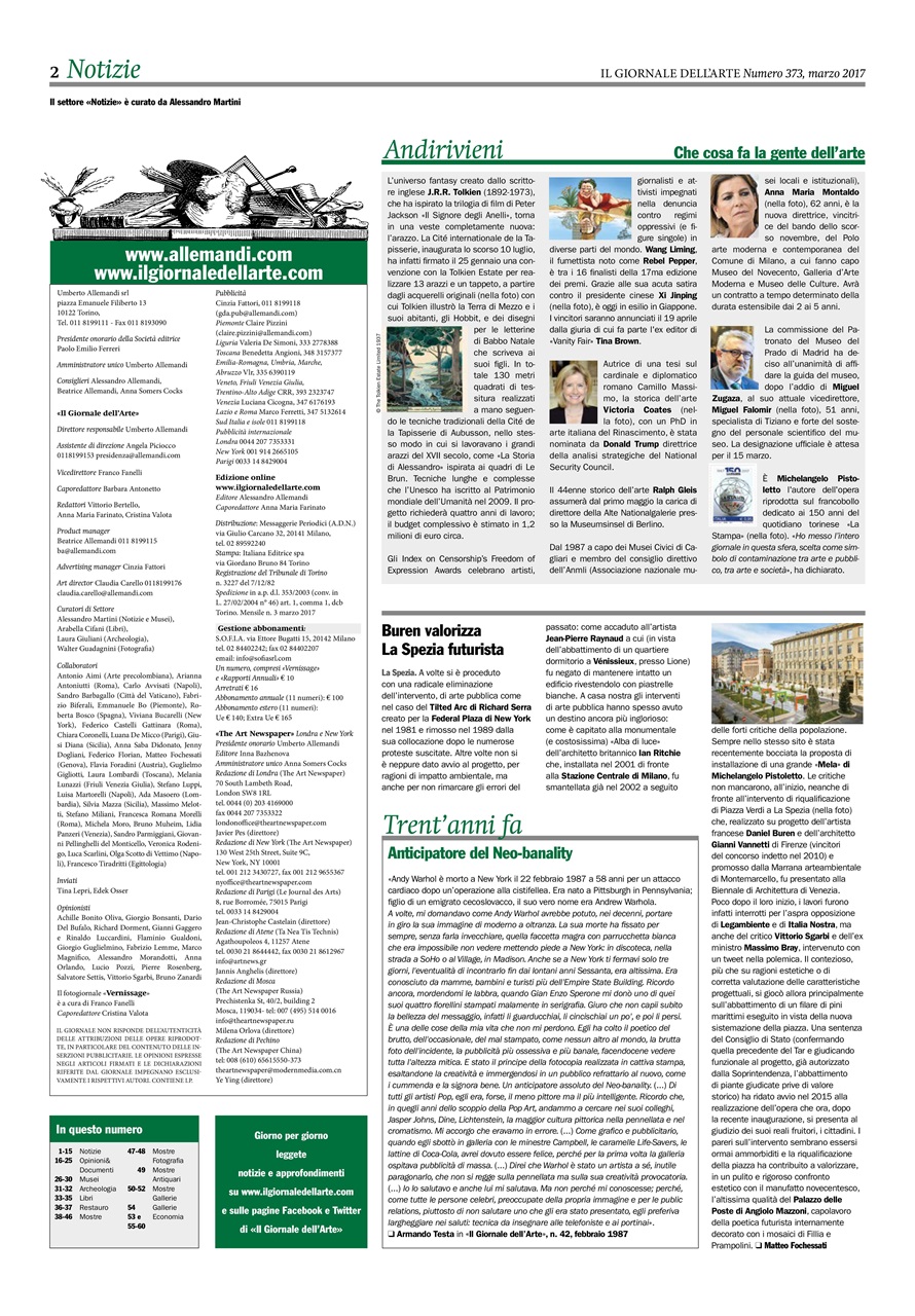 Il Giornale Dell’Arte Preview Pages
