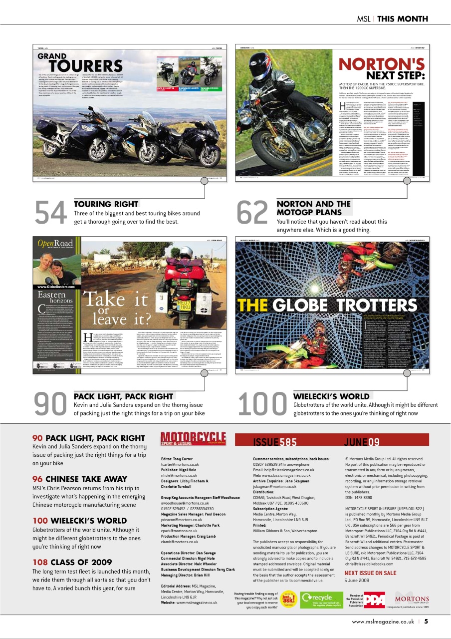 Motorcycle Sport & Leisure Preview Pages