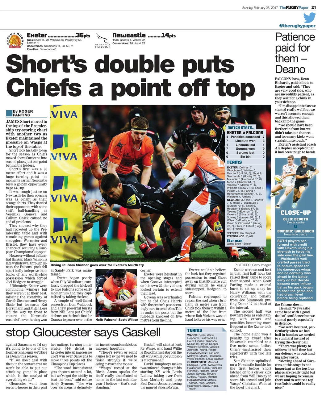 The Rugby Paper Preview Pages