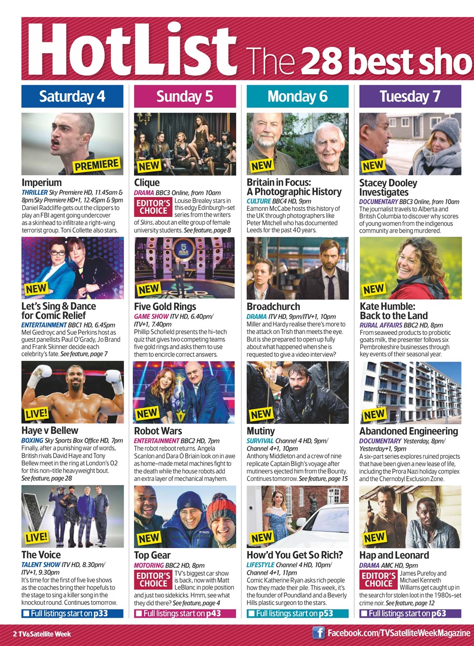 TV & Satellite Week Preview Pages