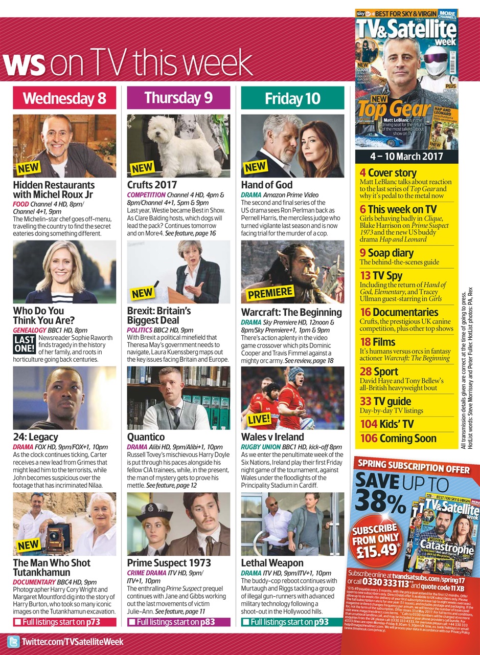 TV & Satellite Week Preview Pages