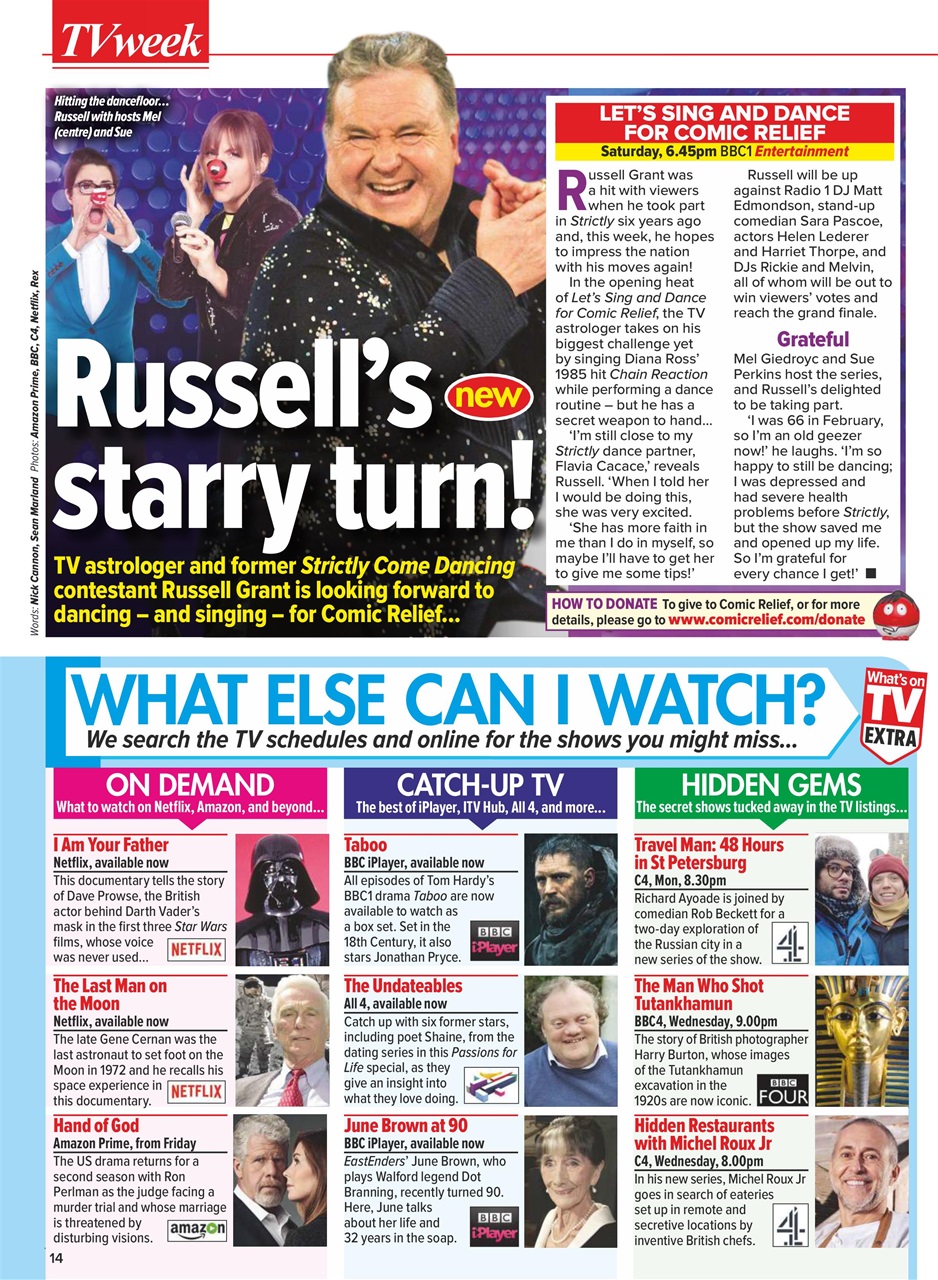 What's on TV Preview Pages