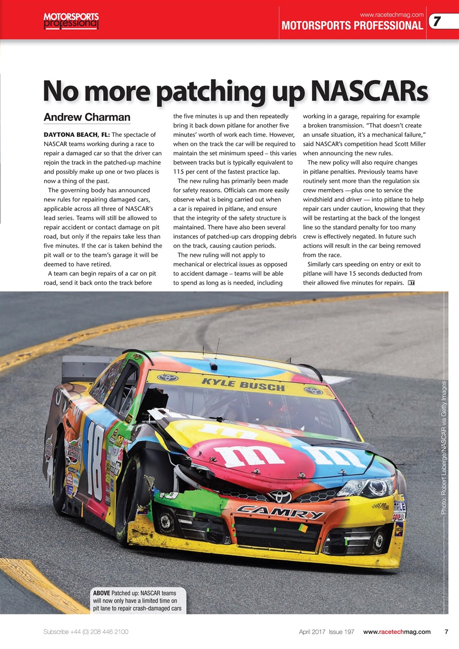 Race Tech Preview Pages