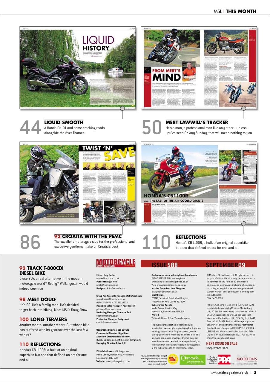 Motorcycle Sport & Leisure Preview Pages