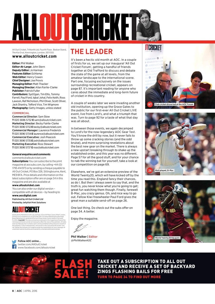Wisden Cricket Monthly Preview Pages