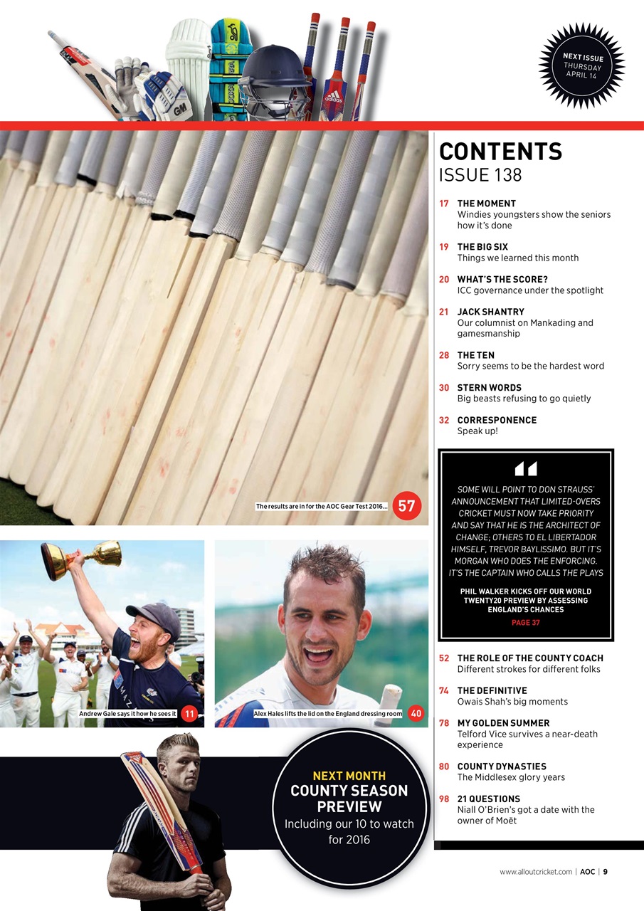 Wisden Cricket Monthly Preview Pages