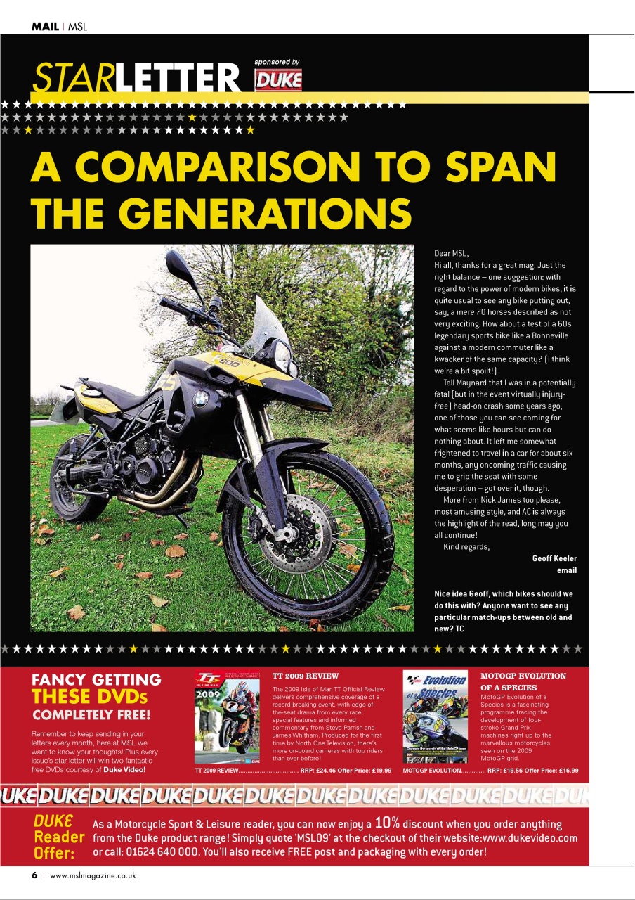 Motorcycle Sport & Leisure Preview Pages
