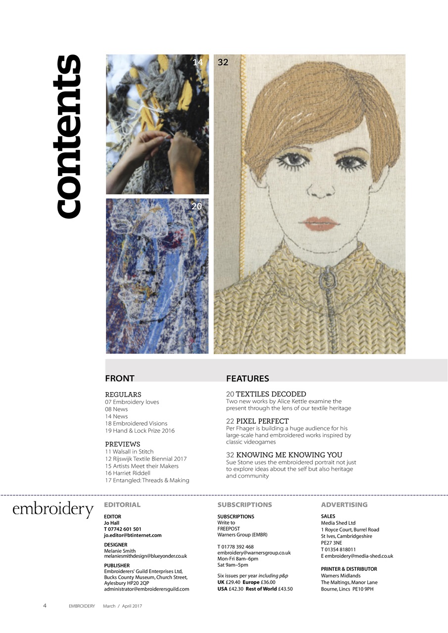 Embroidery Magazine Preview Pages