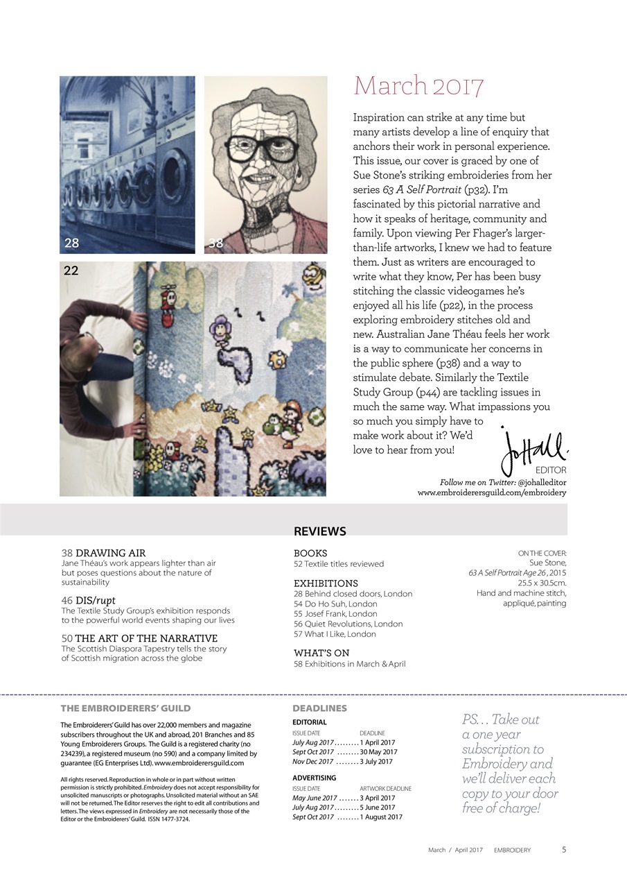 Embroidery Magazine Preview Pages