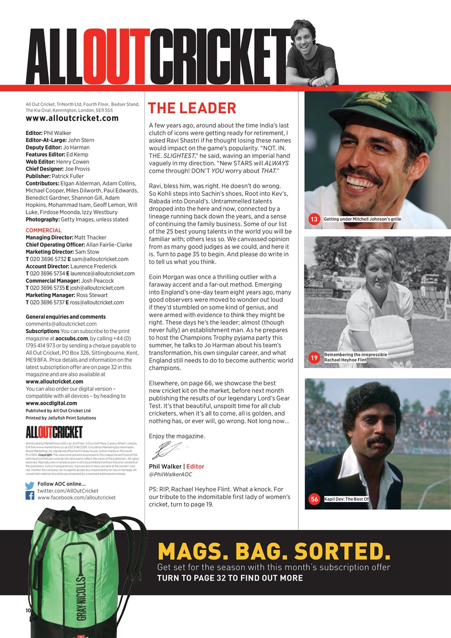Wisden Cricket Monthly Preview Pages