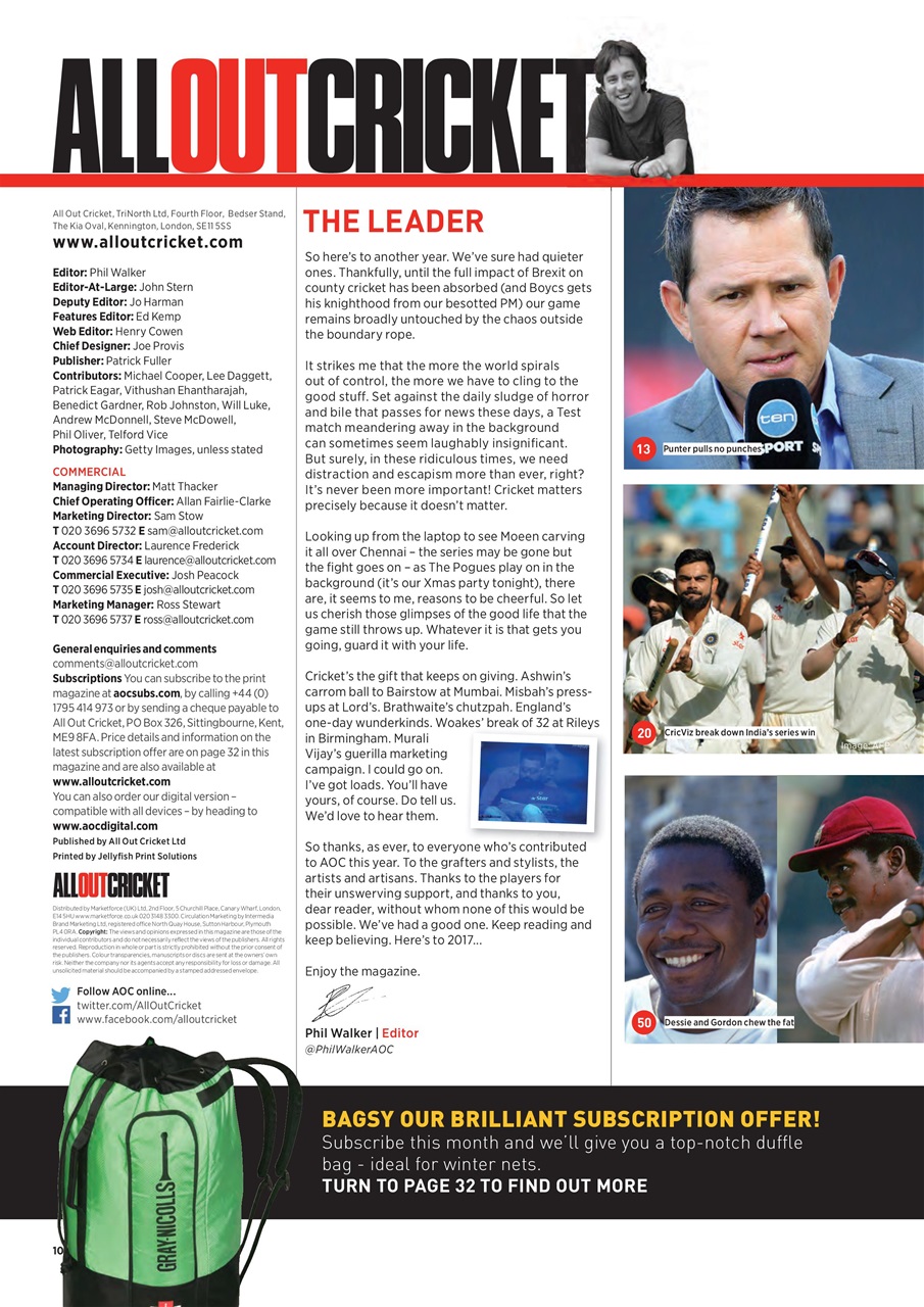 Wisden Cricket Monthly Preview Pages