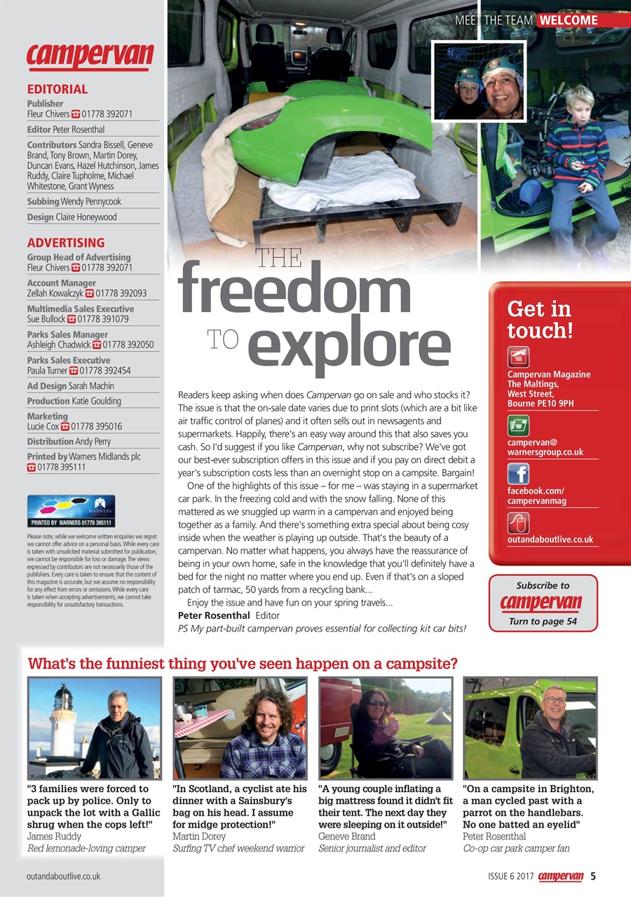 Campervan Preview Pages