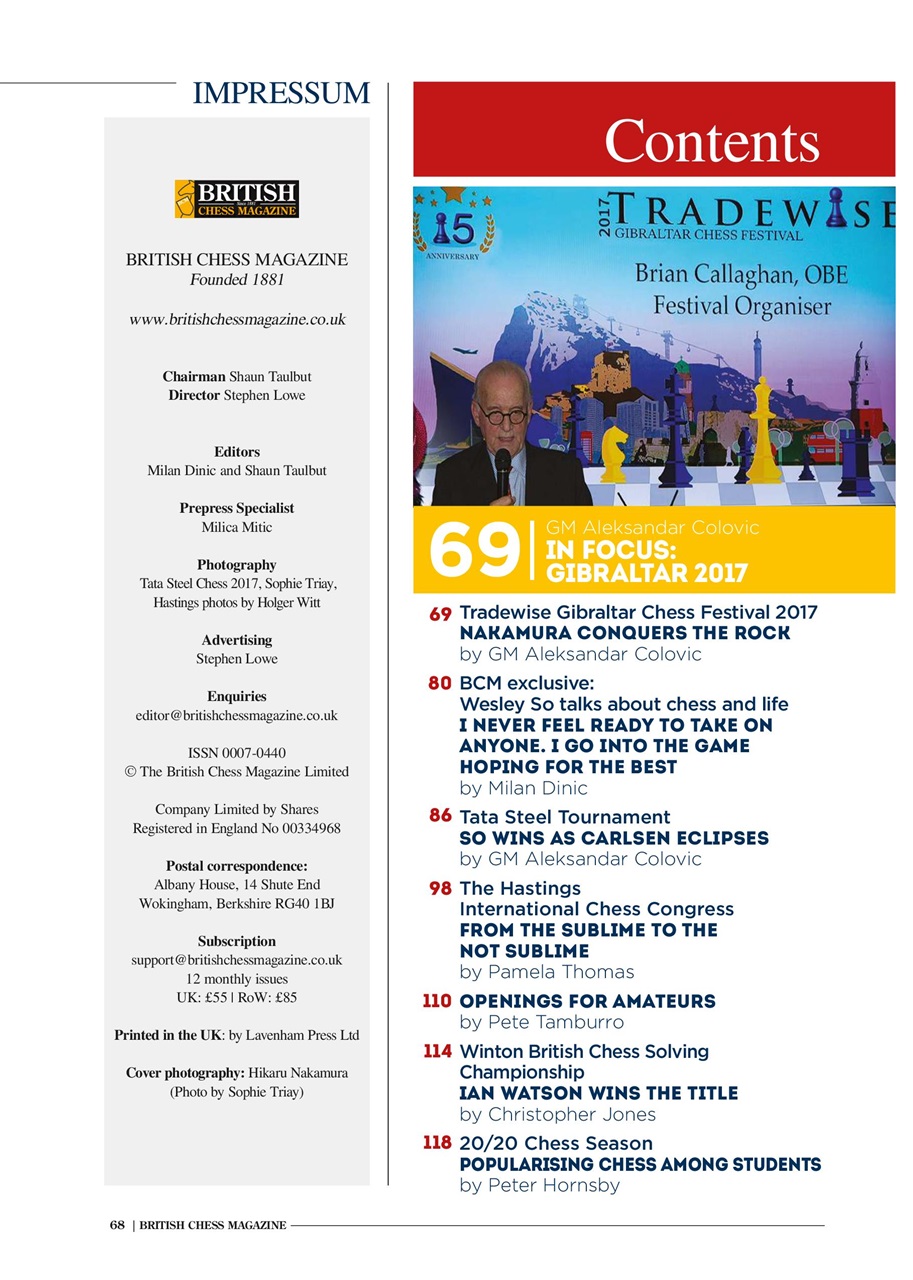 British Chess Magazine Preview Pages