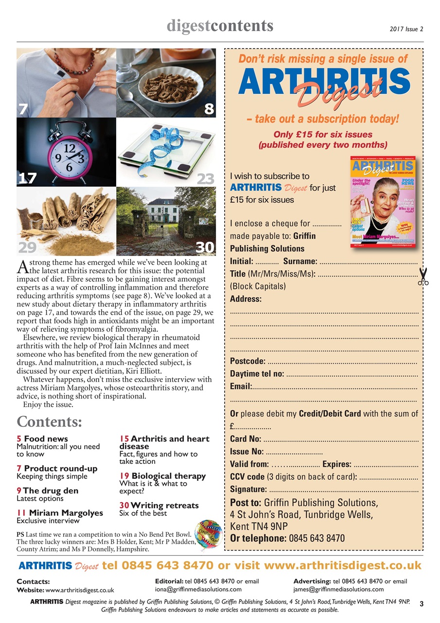 Arthritis Digest Preview Pages