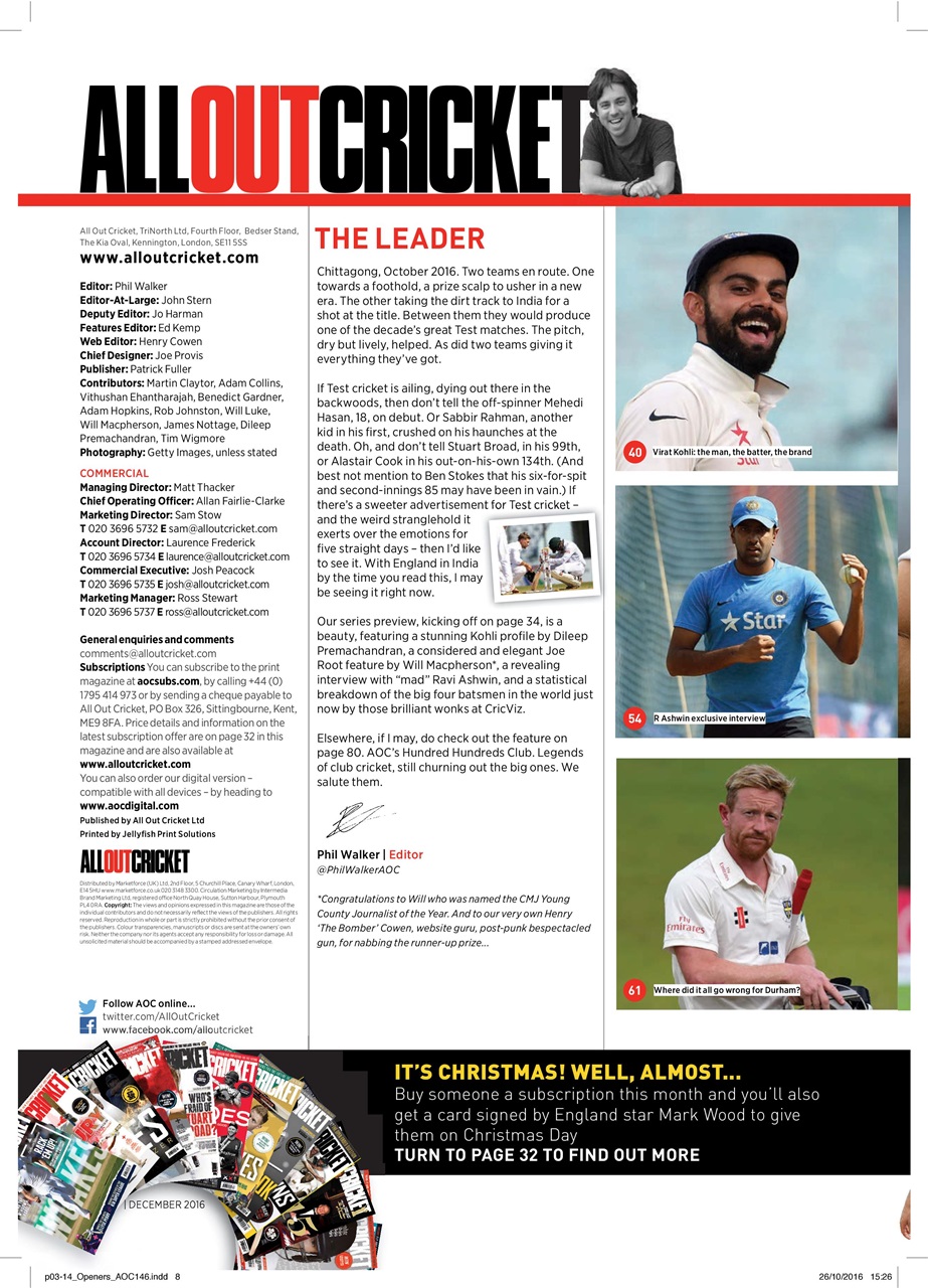 Wisden Cricket Monthly Preview Pages