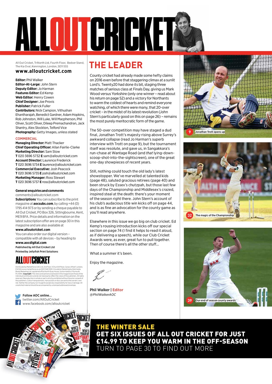 Wisden Cricket Monthly Preview Pages