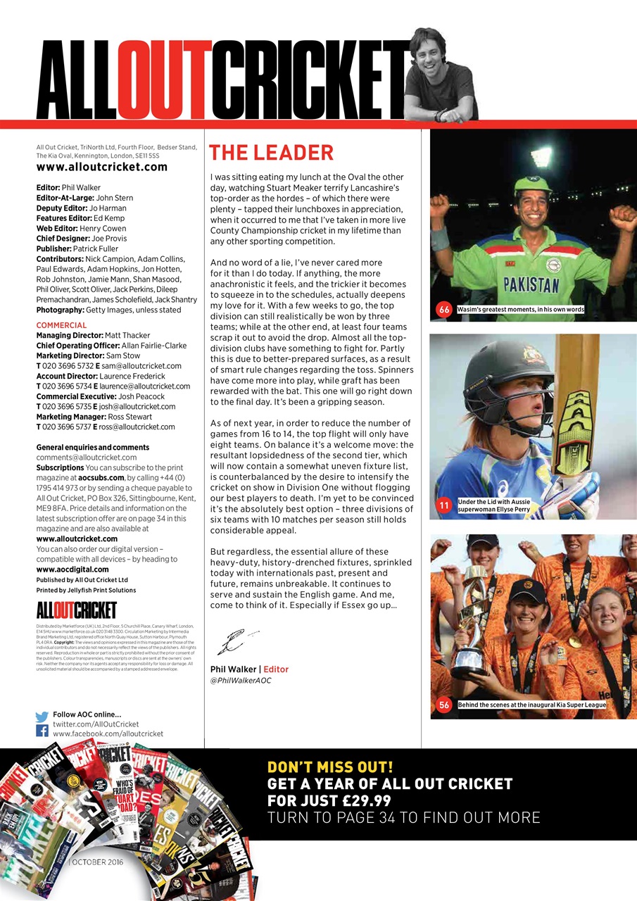 Wisden Cricket Monthly Preview Pages