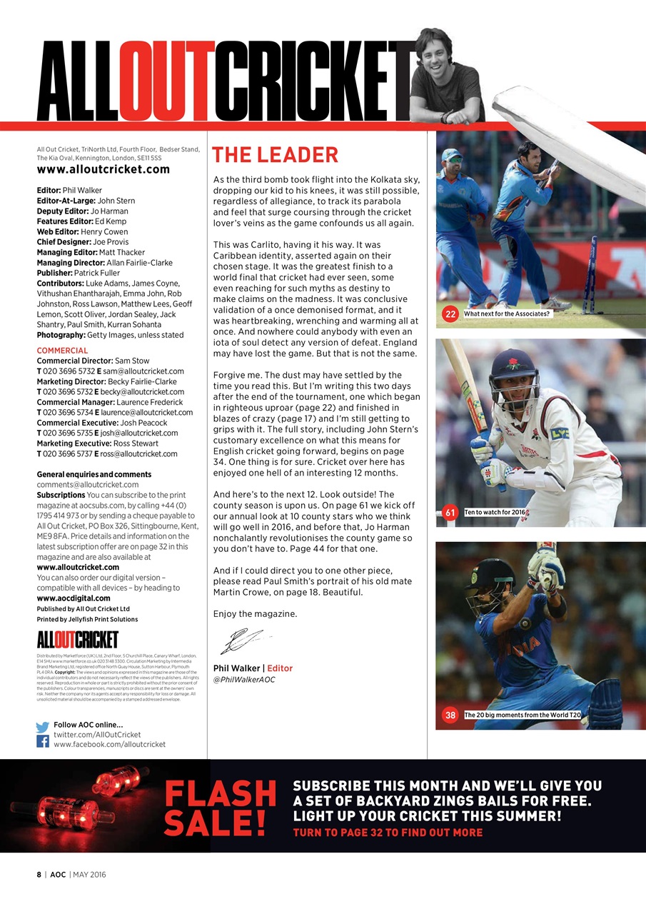 Wisden Cricket Monthly Preview Pages
