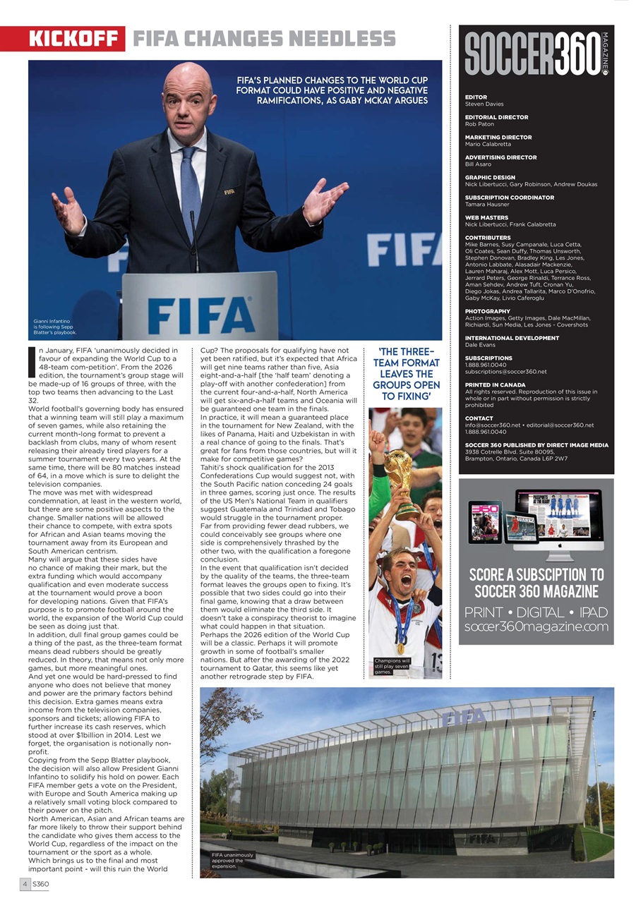 Soccer 360 Preview Pages