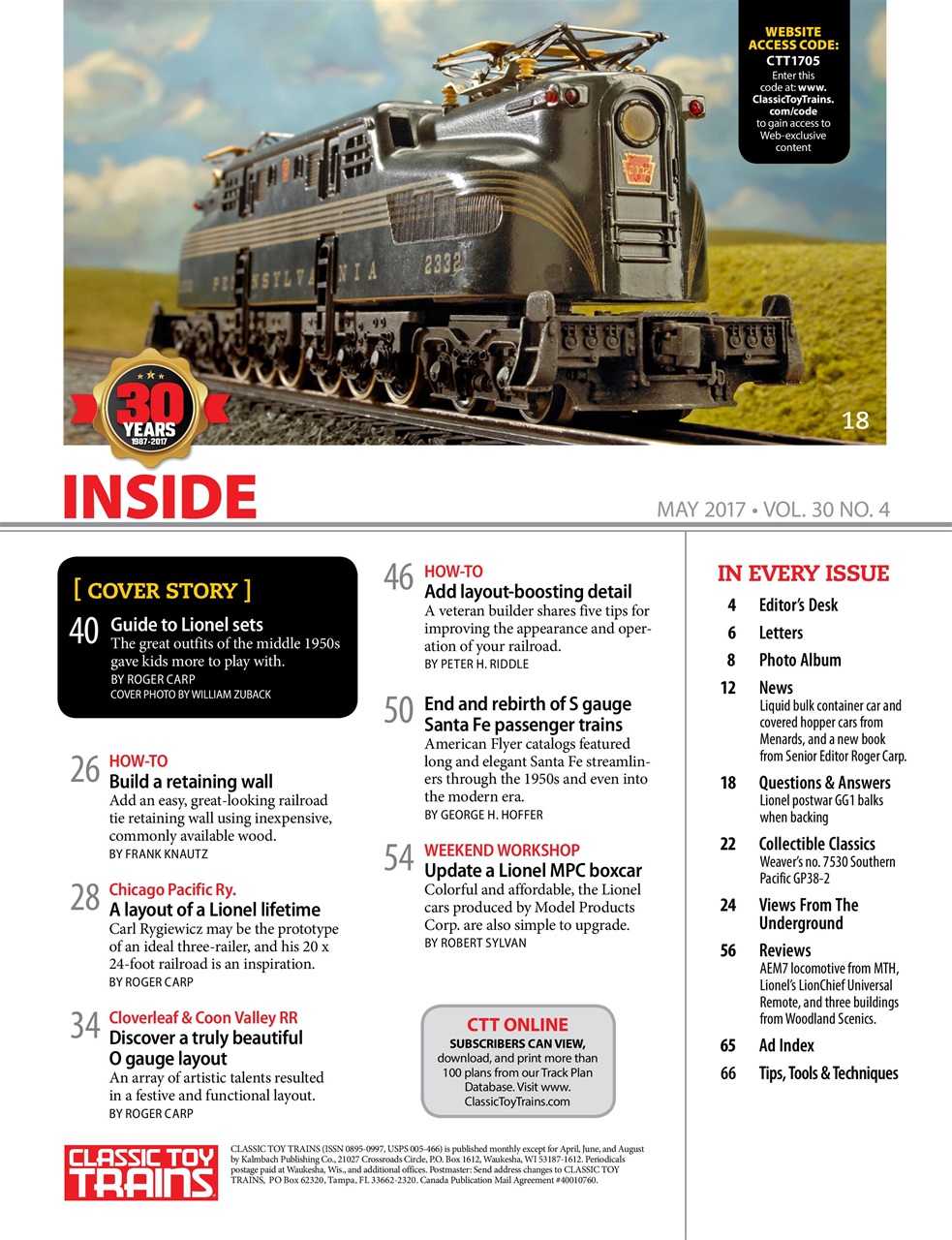 Classic Toy Trains Preview Pages