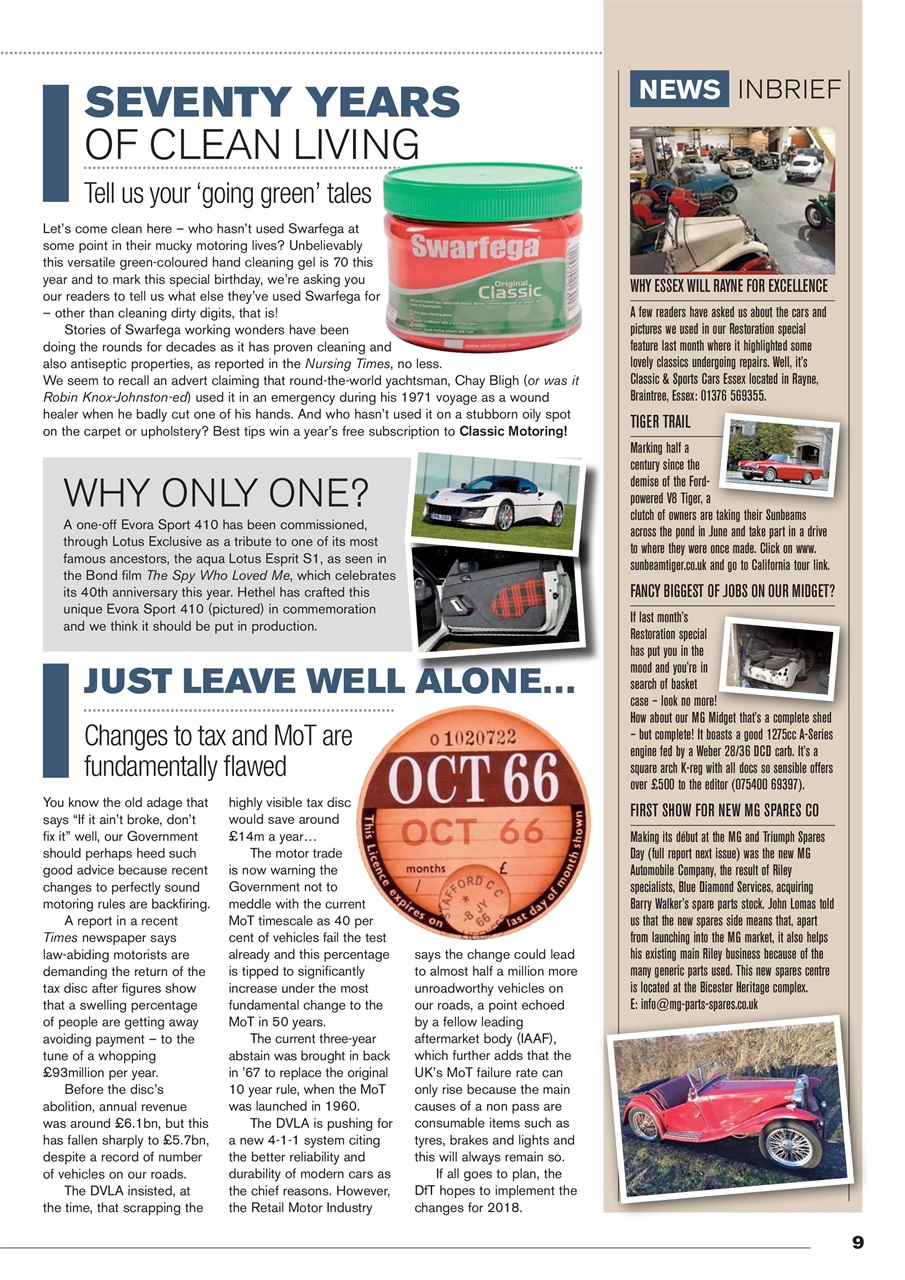 Classic Motoring Preview Pages