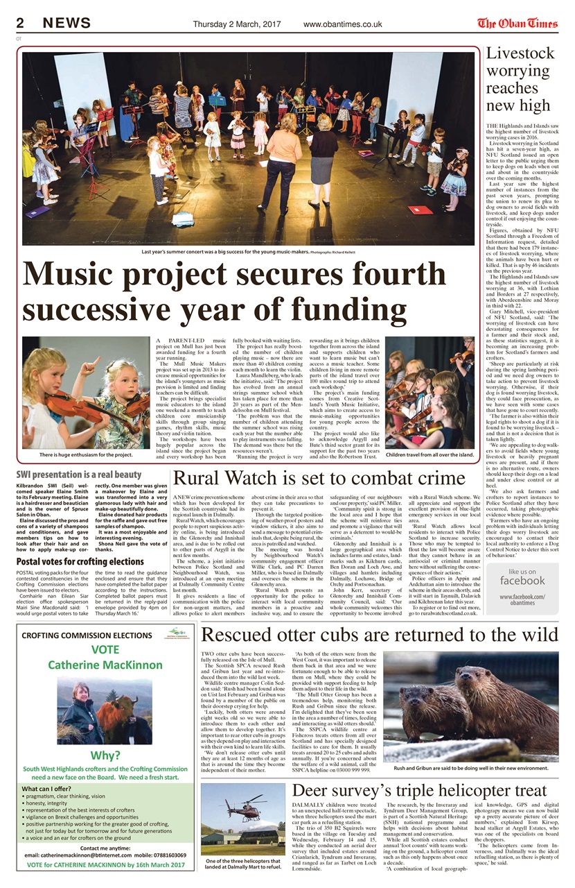 The Oban Times & Lochaber Times Preview Pages