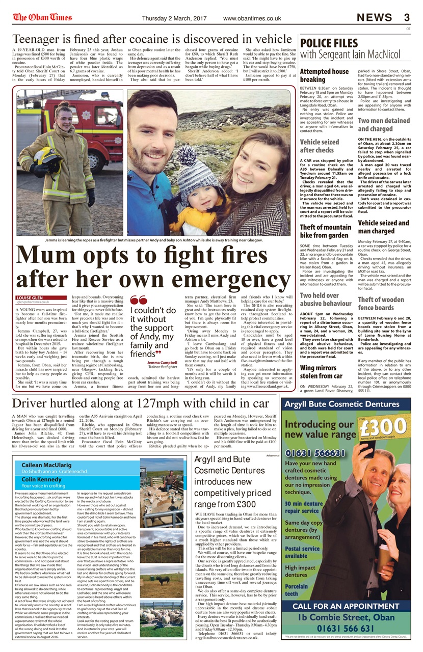 The Oban Times & Lochaber Times Preview Pages
