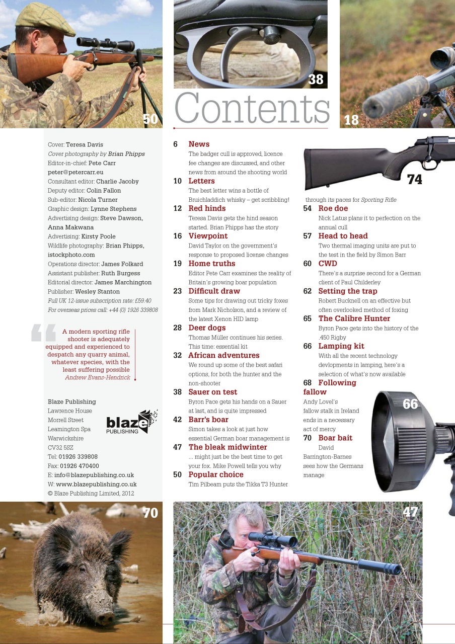 Sporting Rifle Preview Pages