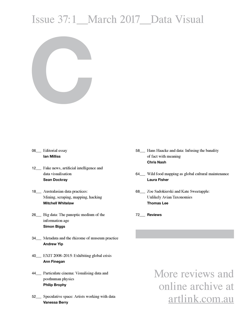 Artlink Magazine Preview Pages