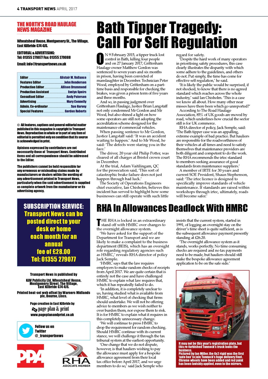 Transport News Preview Pages