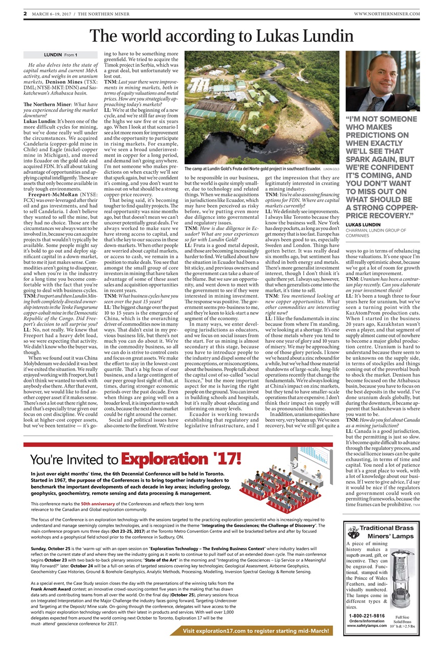 The Northern Miner Preview Pages